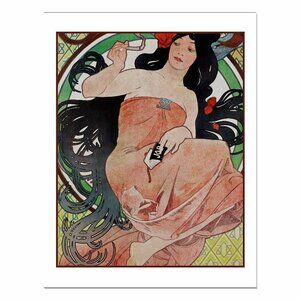 Art Print JOB CIGARETTES Nouveau Advertisement Reprint 8"by10" Boho Style Smoke